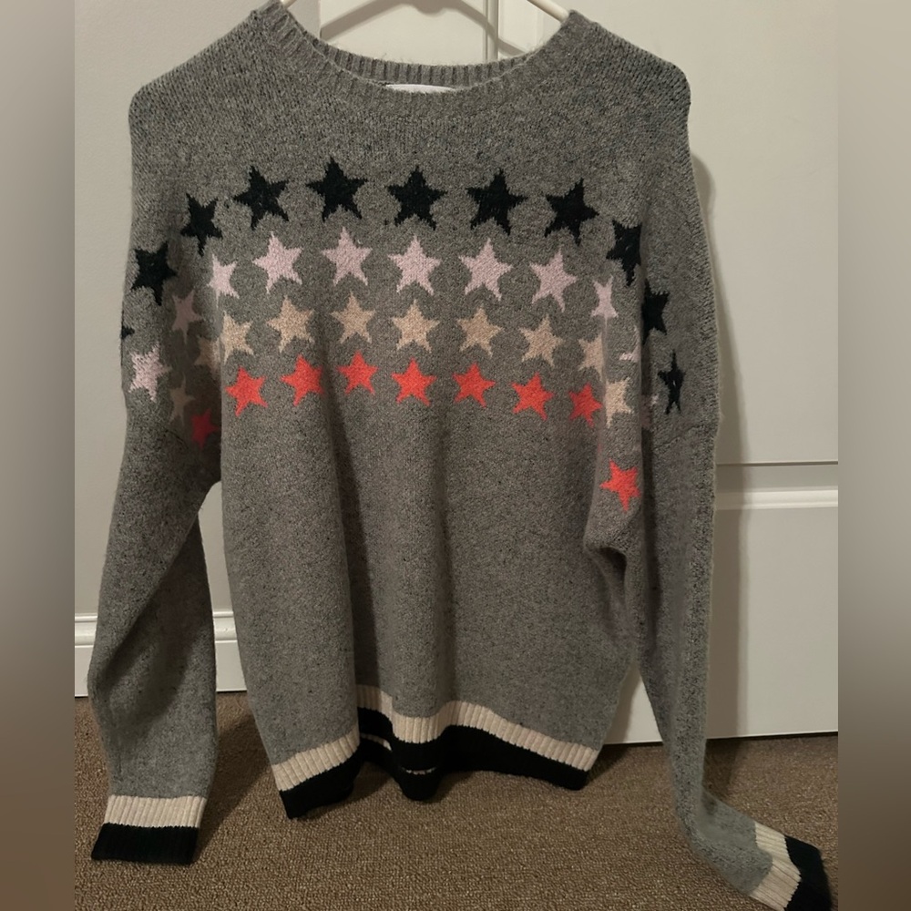 THML Gray Star Pattern Sweater